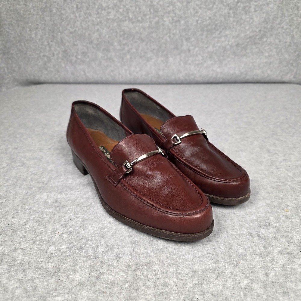 Easy Spirit Loafer‎ Shoes Womens Size 7.5 B Brown Leather Bit Slip On Comfort